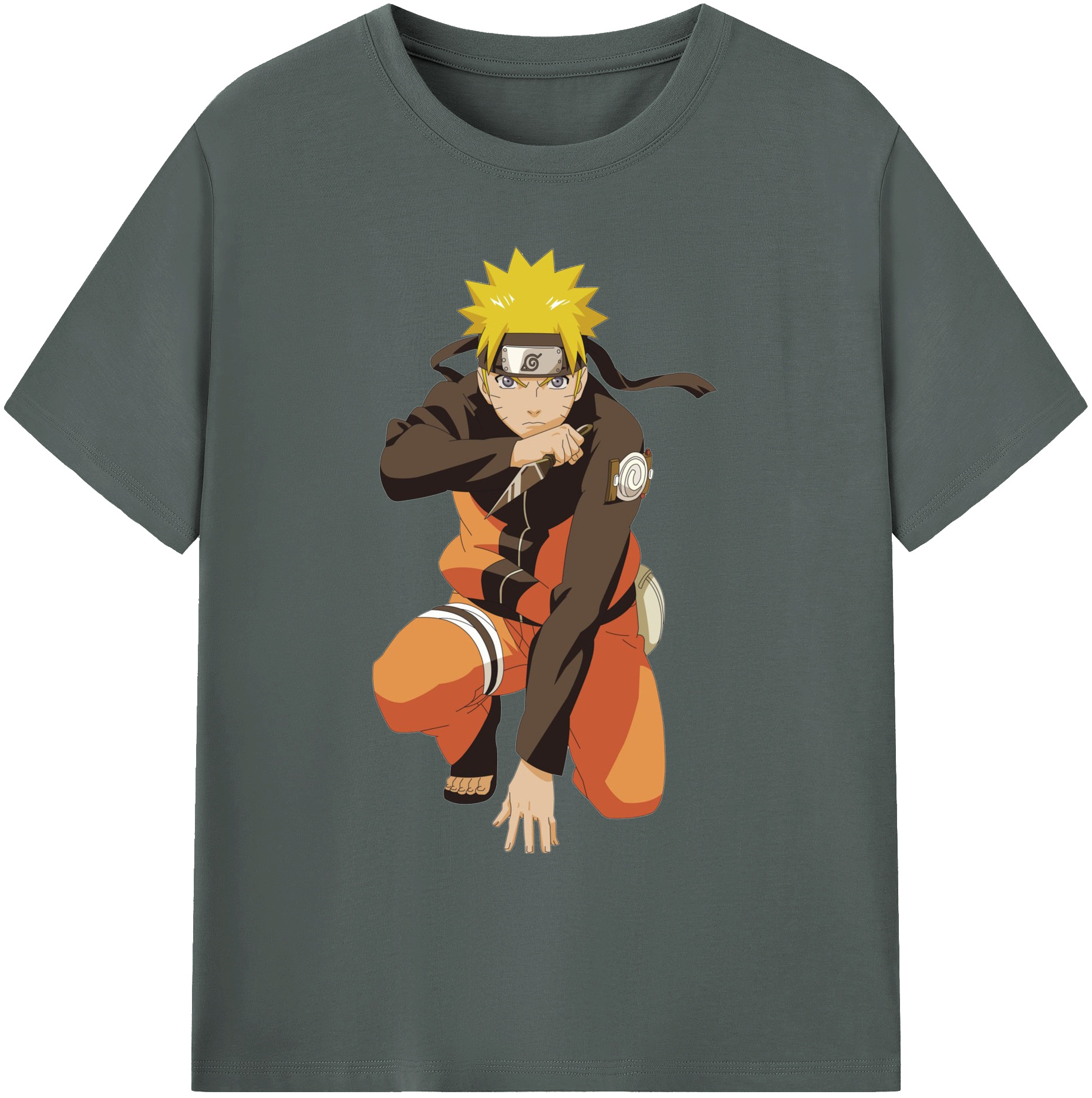 （画像用） NARUTO -ナルト- うずまき ナルト Uzumaki Naruto 綿100％ メンズ半袖Tシャツ｜肌触りやわらか＆通気性